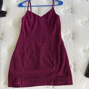 Lulu's Sparkling Fuchsia Mini Dress